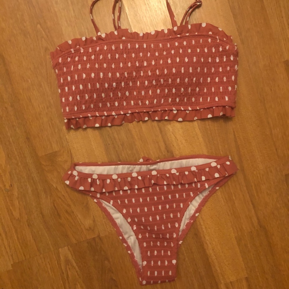 By Shein Adorable White polka dots bikini